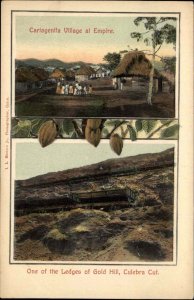 Culebra Cut Panama Gold Hill Cartagenita Village c1910 Vintage Postcard