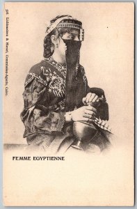 Egypt Female c1905 Postcard Femme Egyptienne Traditional Folk Costume Dress
