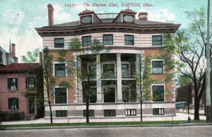 VINTAGE POSTCARD THE DAYTON CLUB AT DAYTON OHIO MAILED 1910 FROM DAYTON OHIO