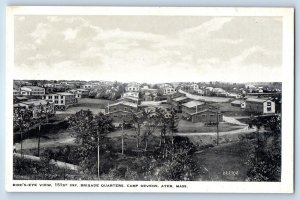 1940 Ayer Massachusetts Postcard Birds Eye View  Brigade Quarters Camp Devens