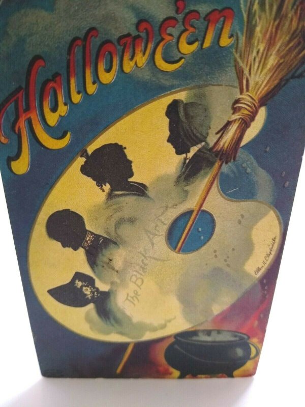 Halloween Postcard Ellen Clapsaddle The Black Art Series 1393 Witchcraft Pallet