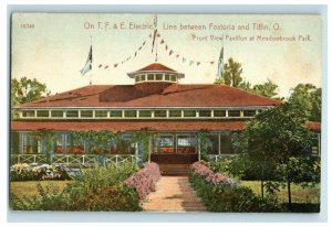 c. 1910 Pavilion At Meadowbrook Park Tiffin, OH T.F. & E Postcard P16 