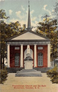 F87/ Camden South Carolina Postcard c1910 Presbyterian Church DeKalb