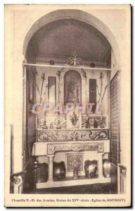 Postcard Old Chapel of Armed Bourget Church Statue Army