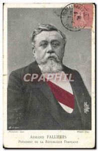 Postcard Old Armand Fallieres President of the French Republic