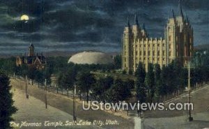 Mormon Temple - Salt Lake City, Utah UT Postcard