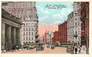 At the our Corners Looking Down State Rochester New York Vintage Postcard c1920