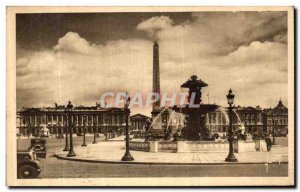 Old Postcard Paris Strolling Square Cascade
