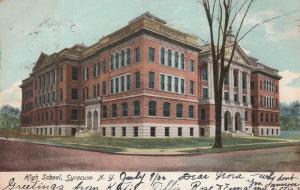 High School at Syracuse NY, New York - pm 1906 - UDB