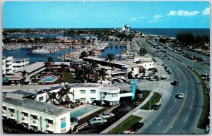 1959 Bahia Mar Basin And New Highway Aia Lauderdale Florida Posted Postcard