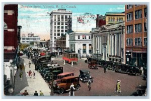 Victoria British Columbia Canada Postcard Douglas Street 1931 Vintage
