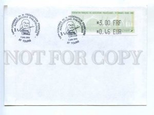 418042 FRANCE 2001 y Tours congress Automatenmarken Variable value stamp COVER