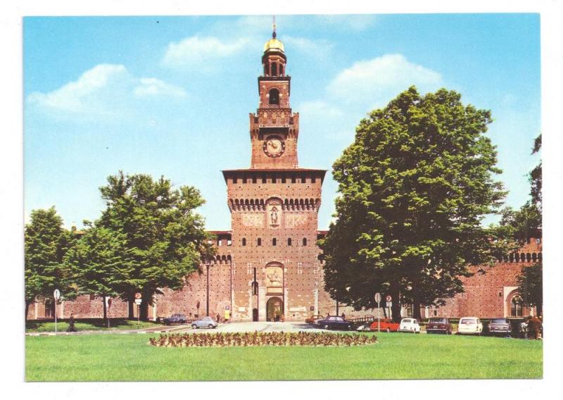 Italy Milan Castello Sforzesco Castle 4X6 Postcard