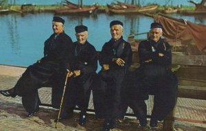 Netherlands Postcard - Volendam - Four Men Wearing Traditional Costume RS21854