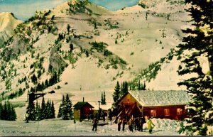 Utah Wasatch Mountains Chair Lift At Alta Ski Resort 1954