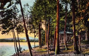 Antique Postcard c1912, Caspian Lake, Greensboro Vermont  E04