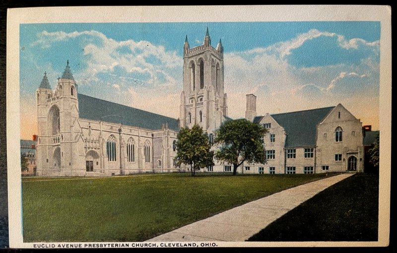 Vintage Postcard 1918 Euclid Avenue Presbyterian Church, Cleveland, Ohio OH