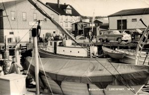 canada, LEWISPORT, Newfoundland, Waterfront, Harbour, Car (1958) RPPC Postcard