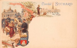 Advertising Chocolat Suchard France Ile de France Paris Policeman postcard B977