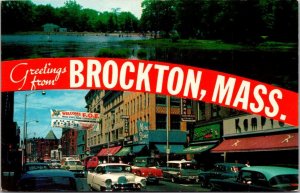 Greetings From Brockton Massachusetts Split View