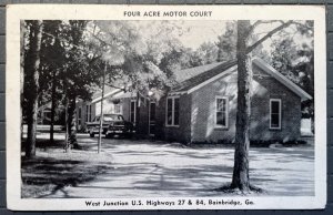 Vintage Postcard 1954 Four Acre Motor Court Bainbridge Georgia (GA)
