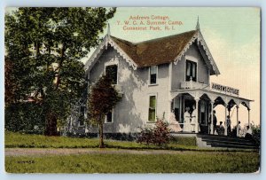 Conanicut Park Rhode Island RI Postcard Andrews Cottage YWCA Summer Group c1910