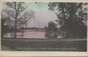 Postcard Lake Starker Crapo Park Burlington Iowa IA