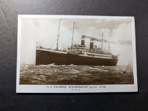 Mint USA Ship Postcard United States Lines SS George Washington