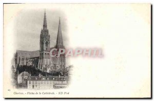 Old Postcard Chartres Cathedrale the Flecbes