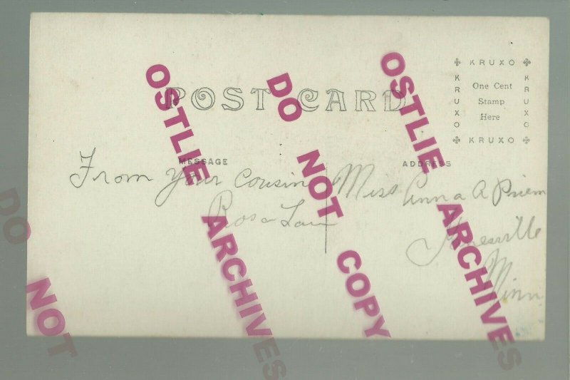 Janesville MINNESOTA RPPC 1910 BARN RAISING Construction WORKERS nr Mankato