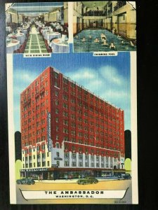 Vintage Postcard 1936 The Ambassador Hotel Washington D.C.