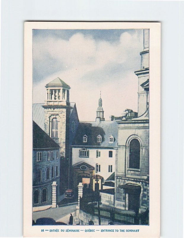 Postcard Entrance To The Seminary, Quebec City, Canada