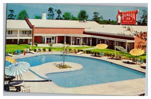 The Ramada Inn Houston Texas Postcard Swimming Pool