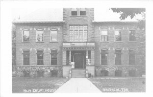 F38/ Shoshone Idaho RPPC Postcard c1950s County Court House