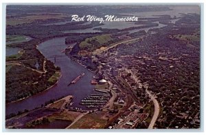 Red Wing Minnesota Postcard Heart Hiawatha Valley Bridge Mississippi River c1960