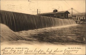 Joliet IL Jackson St. Dam c1905 TUCK Postcard