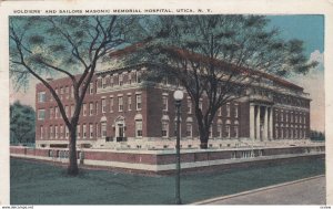 UTICA , New York , 1910s ; Soldiers & Sailors Hospital