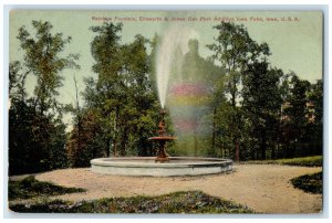 1910 Rainbow Fountain Ellsworth & Jones Oak Park Iowa Falls Iowa IA Postcard