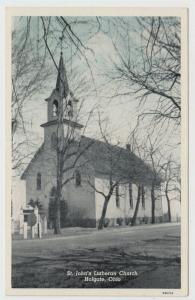 Holgate Ohio 1930-40s Postcard St. John's Lutheran Church Henry County