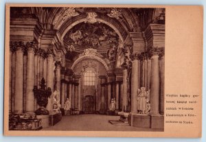 Silesia Poland Postcard Interior Of Chapel Monastery in Kreszobor c1930's