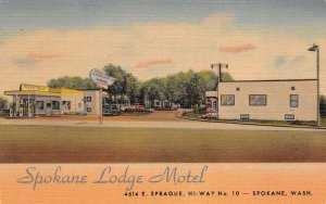 Spokane Washington Spokane Lodge Motel Linen Vintage Postcard AA57816