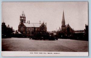 Keighley Yorkshire England Postcard View from Town Hall Square c1910 RPPC Photo