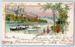 1904 Main Lagoon World's Fair Boating St. Louis Missouri MO Antique Postcard