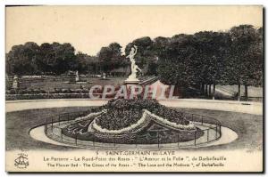 Postcard Old Saint Germain En Laye Le Parterre Le Rond Point des Roses L & # ...