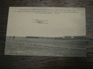 Aviation Postcard Airplane French France Biplane 1909 Champagne Lefebvre Wright