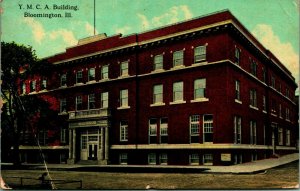 YMCA Building Bloomington Illinois IL 1915 DB Postcard