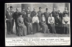 ROY075 - King Edward VII - A Royal Party at Wynyard Park in 1903 - Postcard