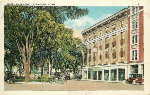 Autos Hotel Davenport roadside 1920s Stamford Connecticut Newburgh  4254