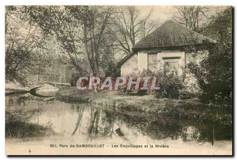 Old Postcard Rambouillet Park and the Shell River