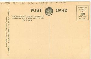 Armitage Artist impression British Lion Patriotic Mane C-1910 Postcard 1118 UK